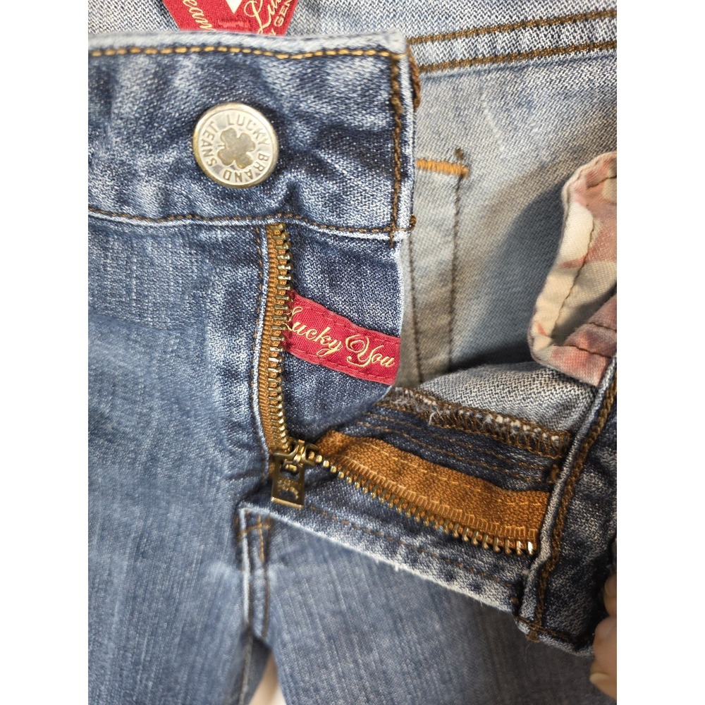 Lucky Brand Jeans Womens 6 Gene Montesano 6 Bronx Lola Straight Blue Y2K - Picture 6 of 13
